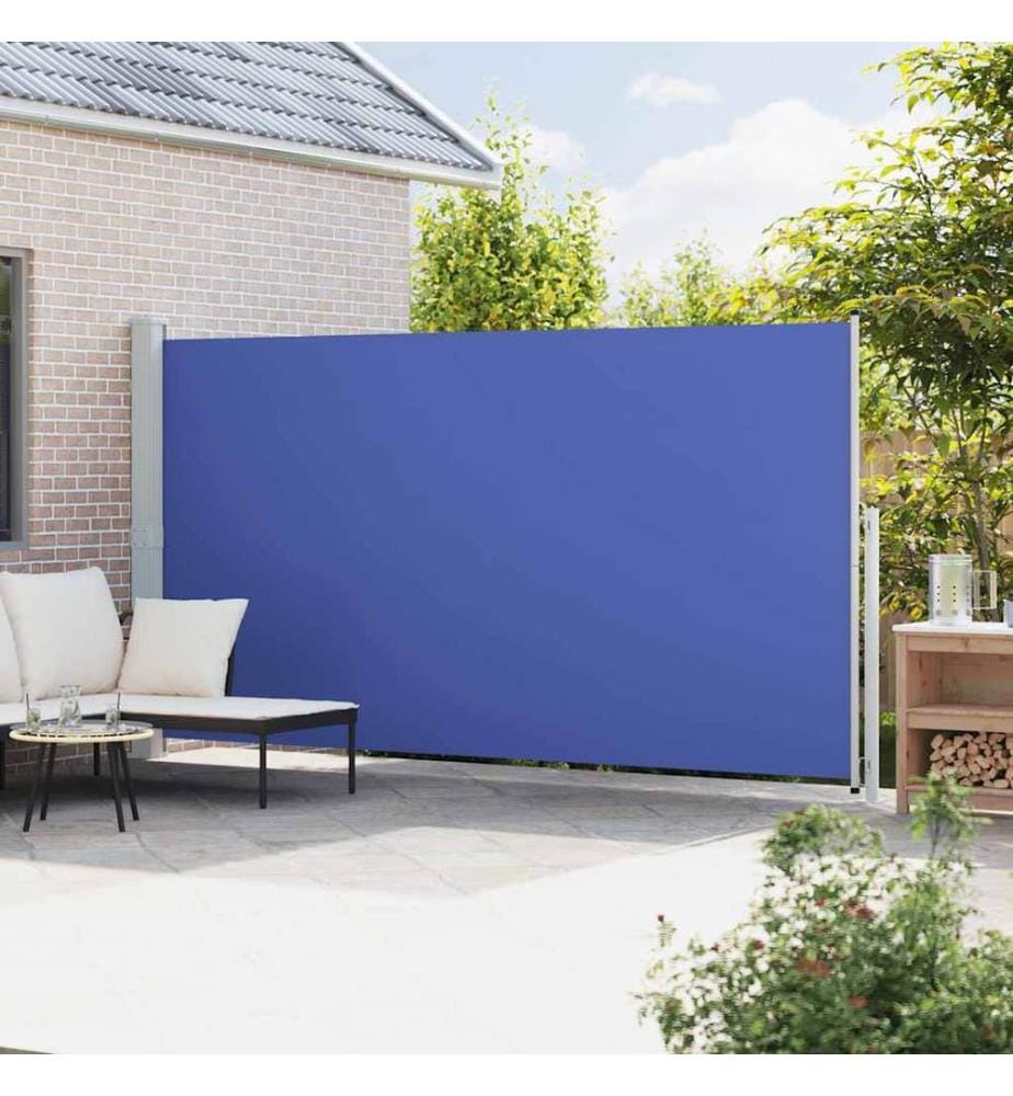 vidaXL Seitenmarkise Ausziehbar 200x500 cm Blau