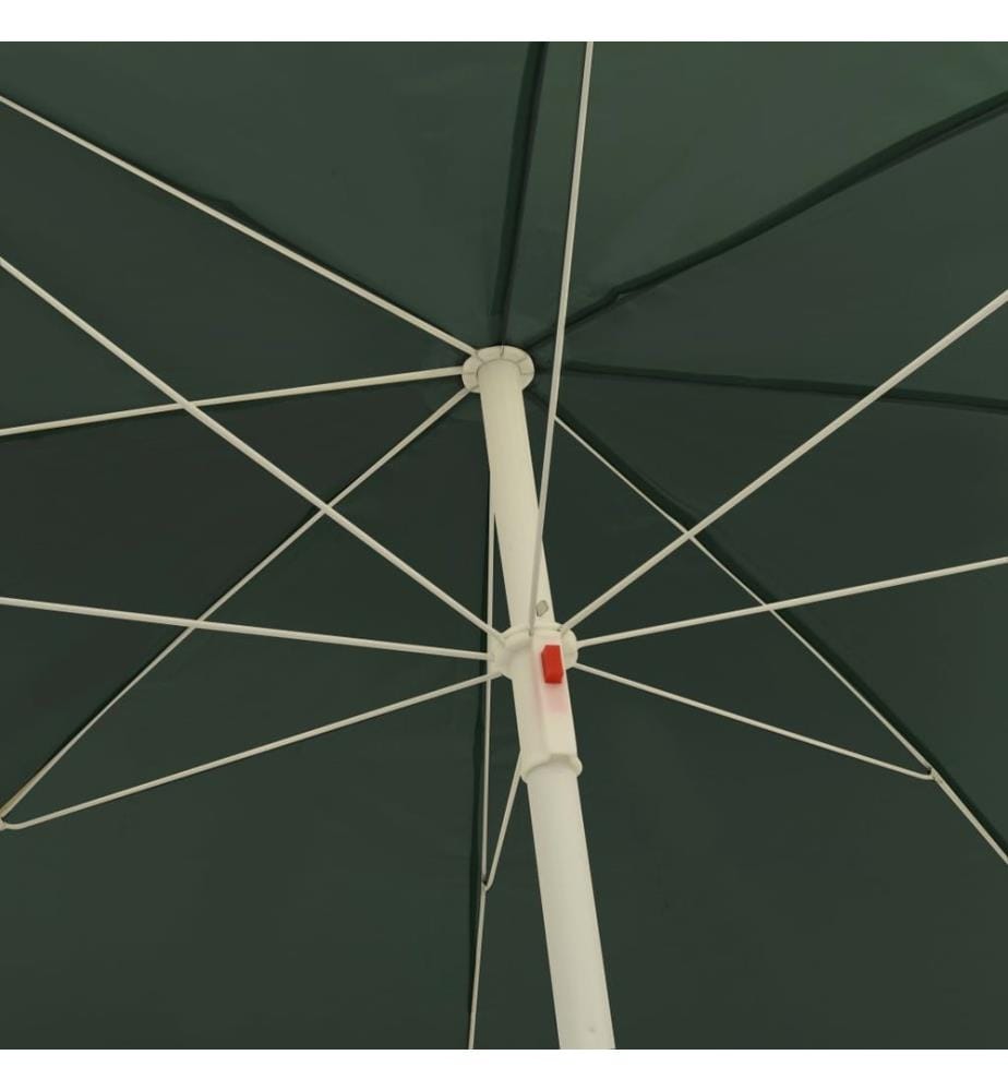 vidaXL Parasol de plage vert 240 cm