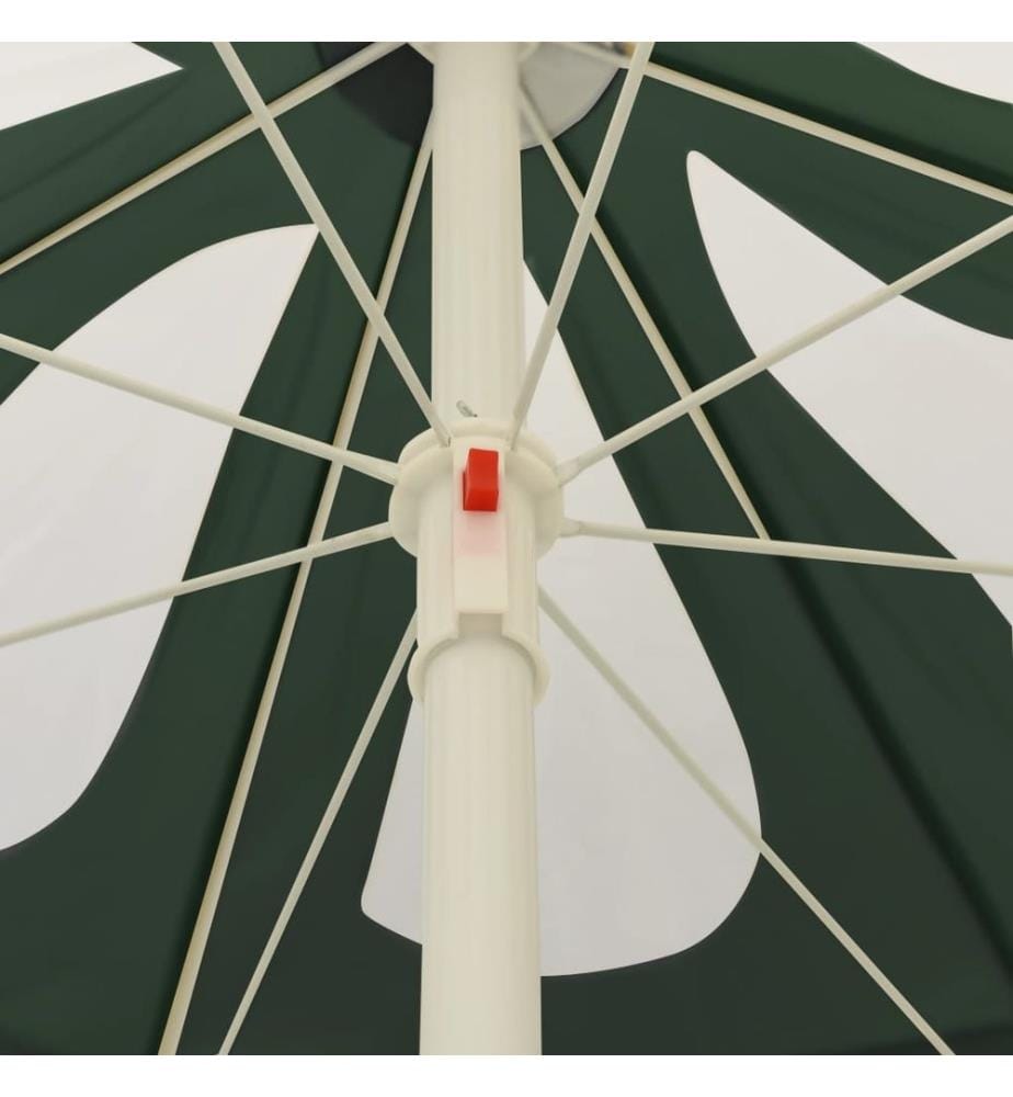 vidaXL Parasol de plage vert 240 cm