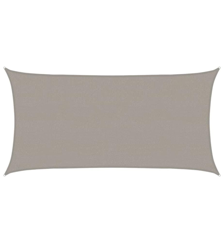 vidaXL Sonnensegel 160 g/m² Rechteckig Hellgrau 2,5x4,5 m HDPE