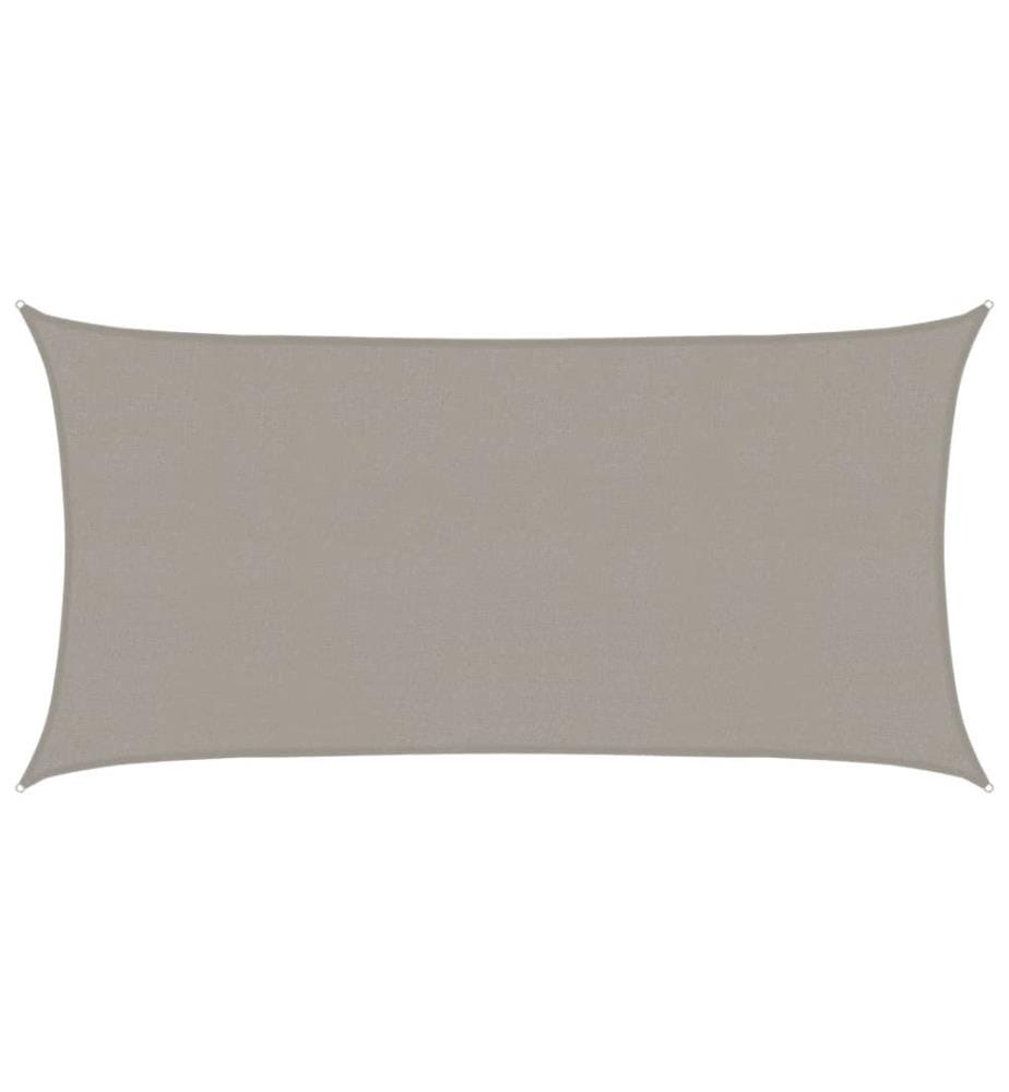 vidaXL Sonnensegel 160 g/m² Rechteckig Hellgrau 2,5x5 m HDPE