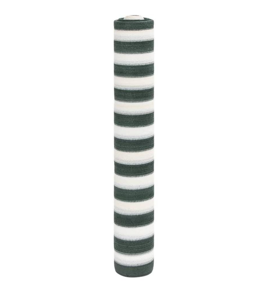 vidaXL Filet brise-vue vert et blanc 1,5x25 m PEHD 150 g/m²