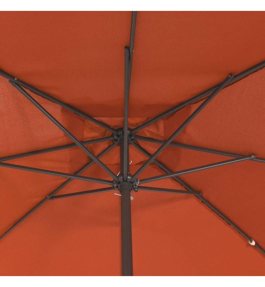 vidaXL Garten-Sonnenschirm Terrakotta 295 x 295 x 245 cm