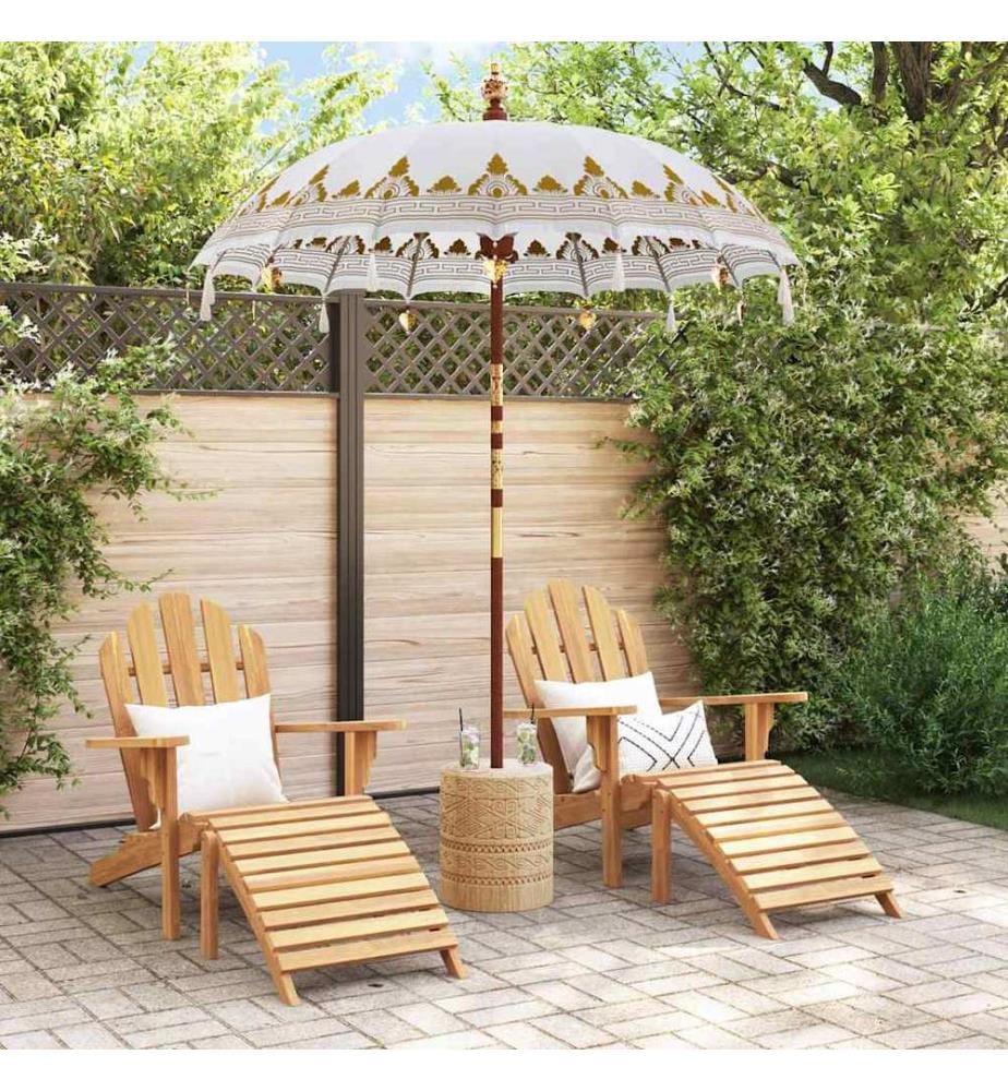 vidaXL Balinesischer Sonnenschirm Creme 190 x 190 x 260 cm