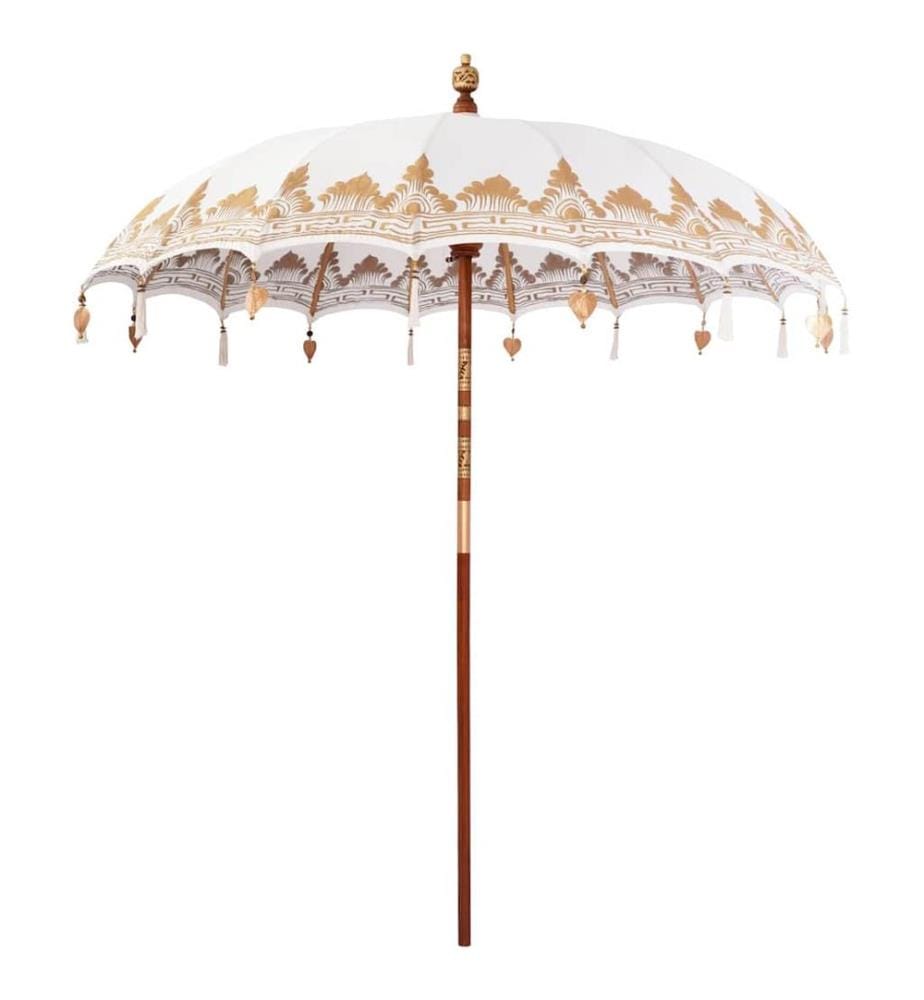 vidaXL Balinesischer Sonnenschirm Creme 215 x 215 x 260 cm