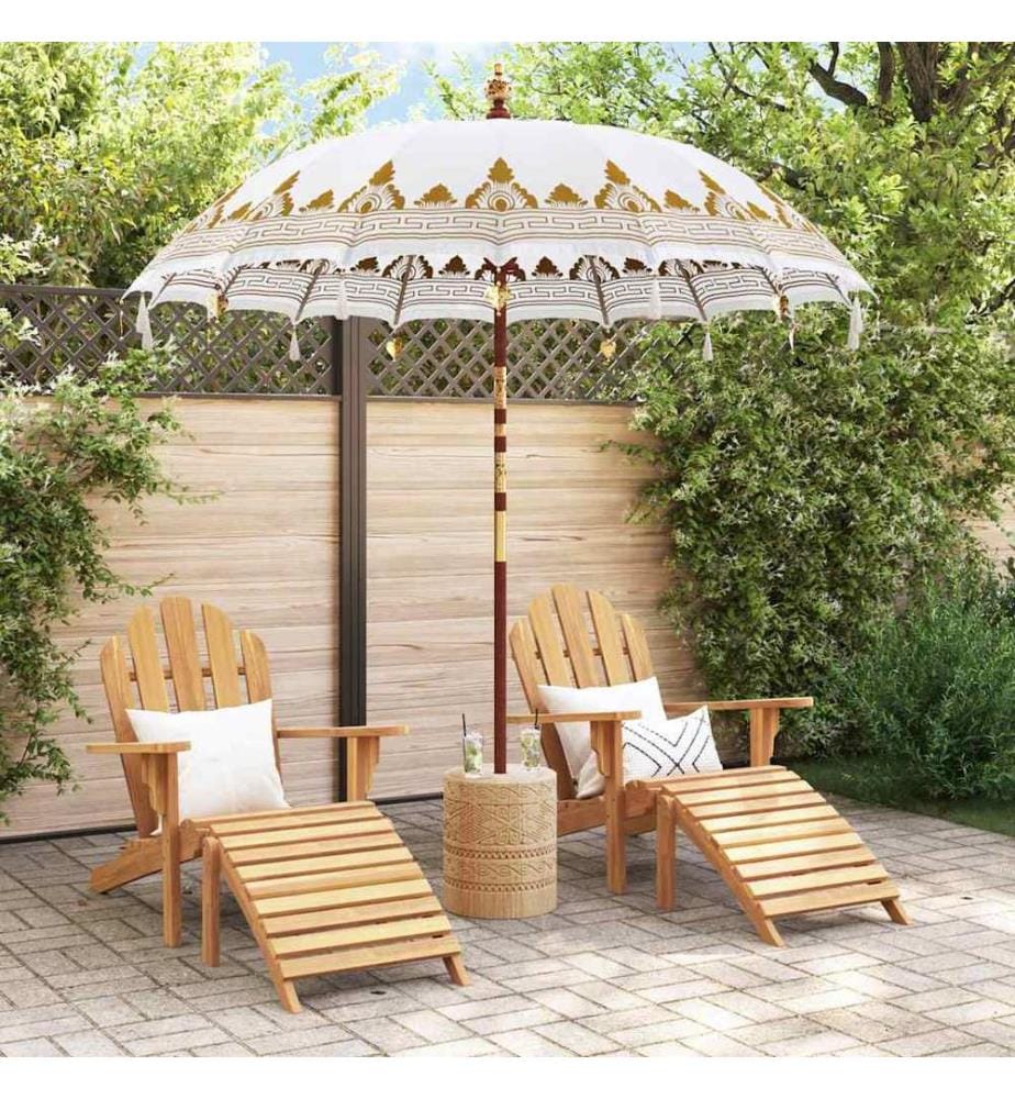vidaXL Balinesischer Sonnenschirm Creme 215 x 215 x 260 cm