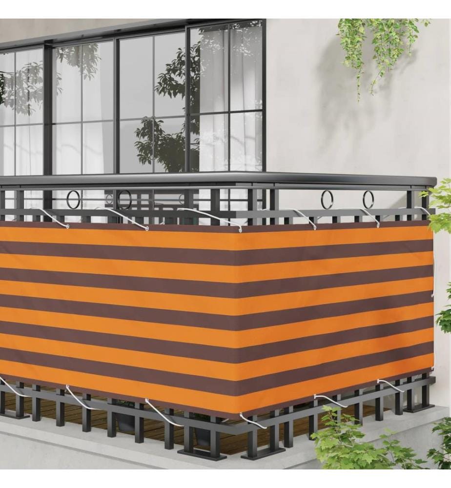 vidaXL Balkonsichtschutz Orange und Braun 75 x 200 cm