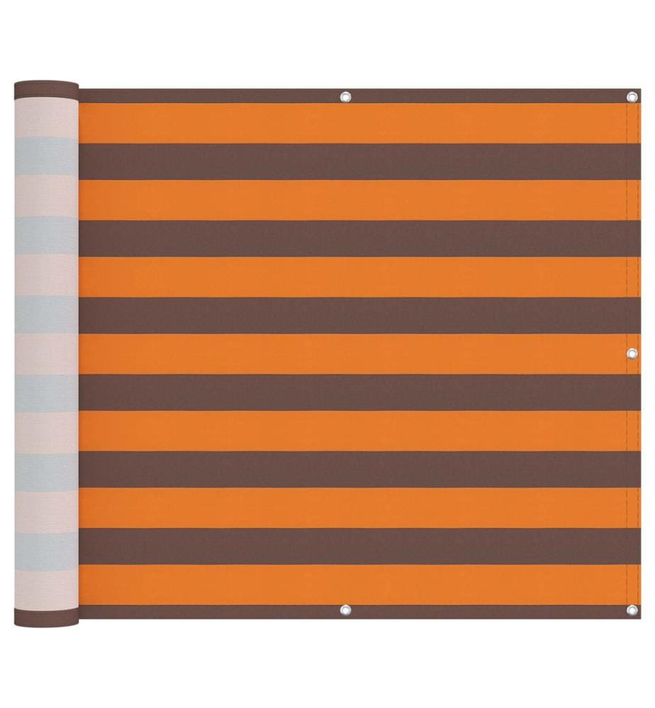 vidaXL Écran de balcon Orange et marron 100 x 400 cm Tissu Oxford