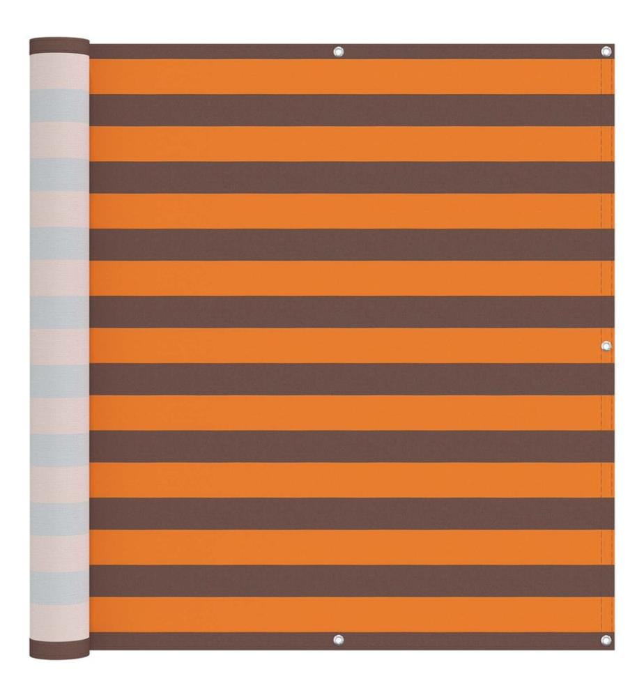 vidaXL Écran de balcon Orange et marron 110 x 400 cm Tissu Oxford