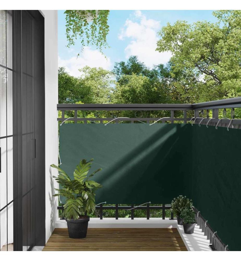 vidaXL Écran de balcon Vert foncé 100 x 400 cm Tissu Oxford