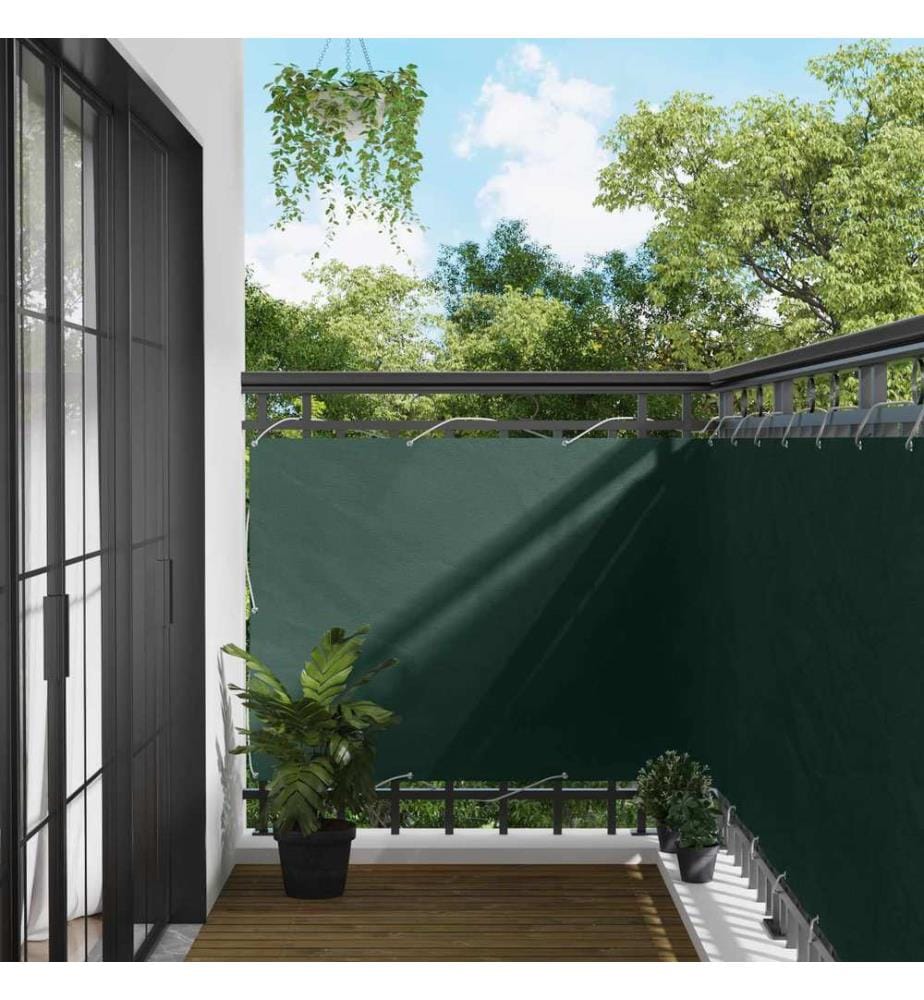 vidaXL Écran de balcon Vert foncé 110 x 700 cm Tissu Oxford