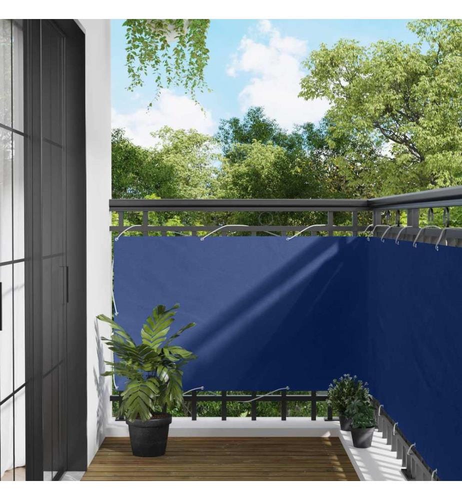 vidaXL Écran de balcon Bleu 100 x 400 cm Tissu Oxford