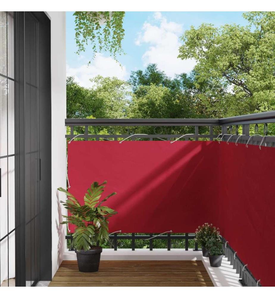vidaXL Écran de balcon Rouge 100 x 700 cm Tissu Oxford