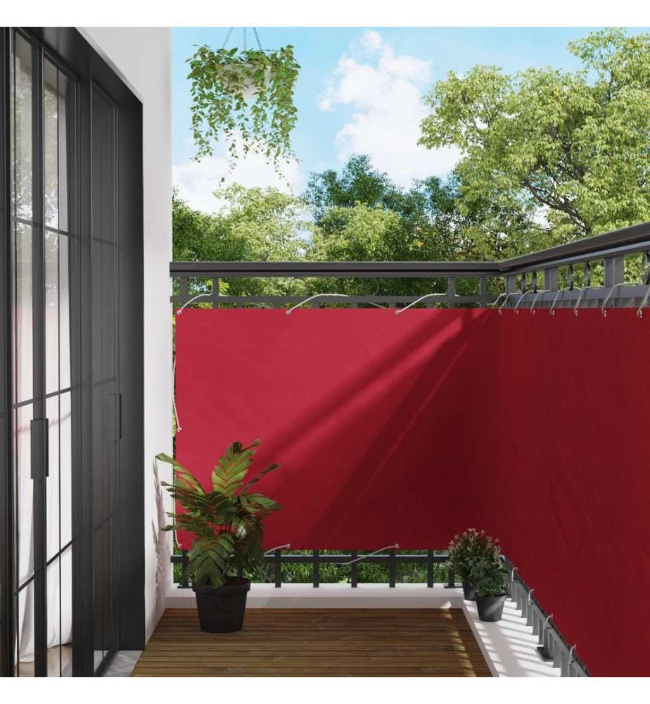 vidaXL Écran de balcon Rouge 110 x 300 cm Tissu Oxford