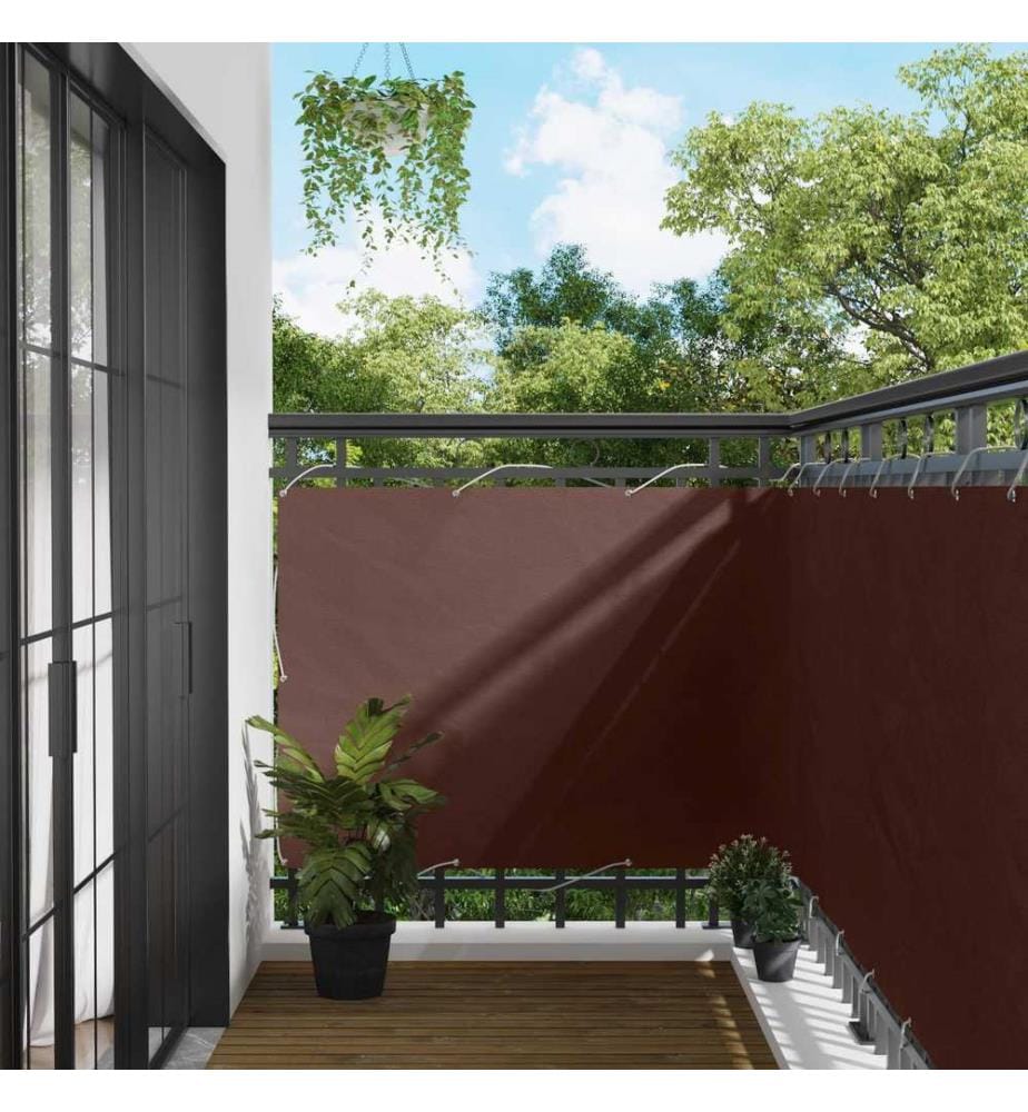 vidaXL Balkonsichtschutz Braun 110 x 700 cm Oxford-Stoff