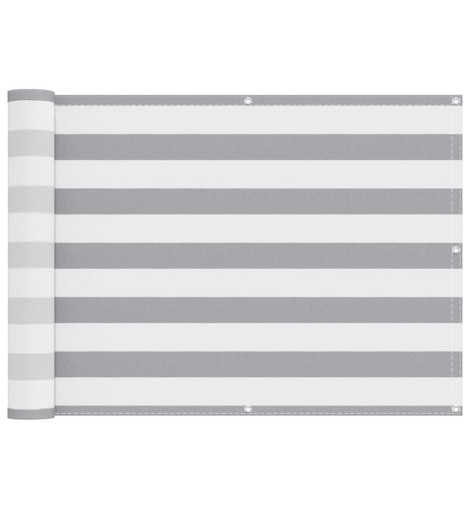 vidaXL Balkonsichtschutz Hellgrau und Weiss 75 x 400 cm