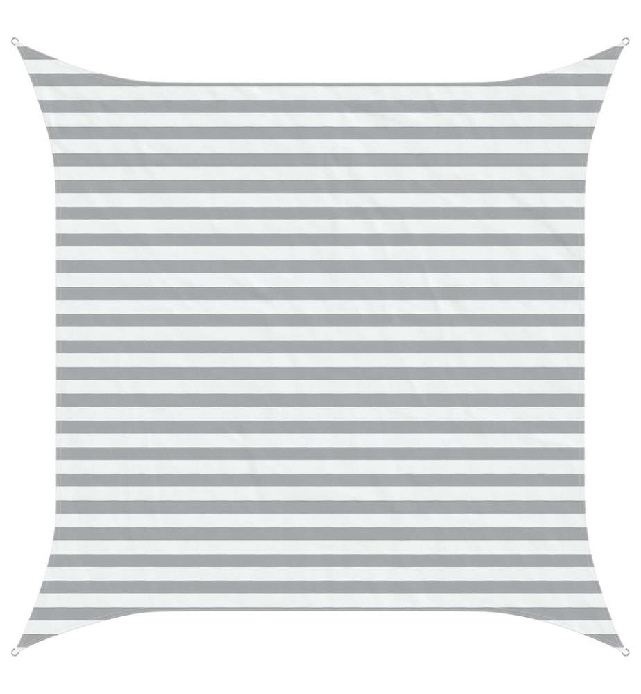 vidaXL Voile d'ombre Gris clair et blanc 3 x 3 m