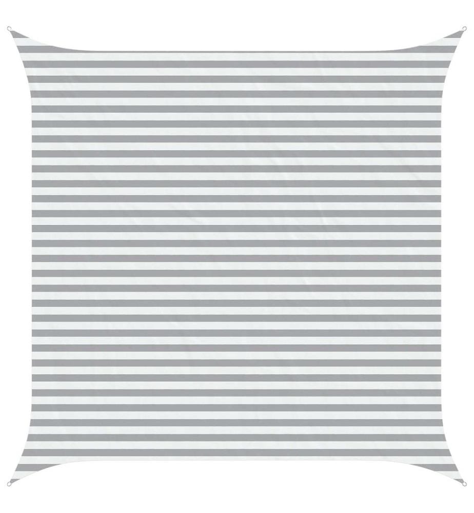 vidaXL Voile d'ombre Gris clair et blanc 4 x 4 m
