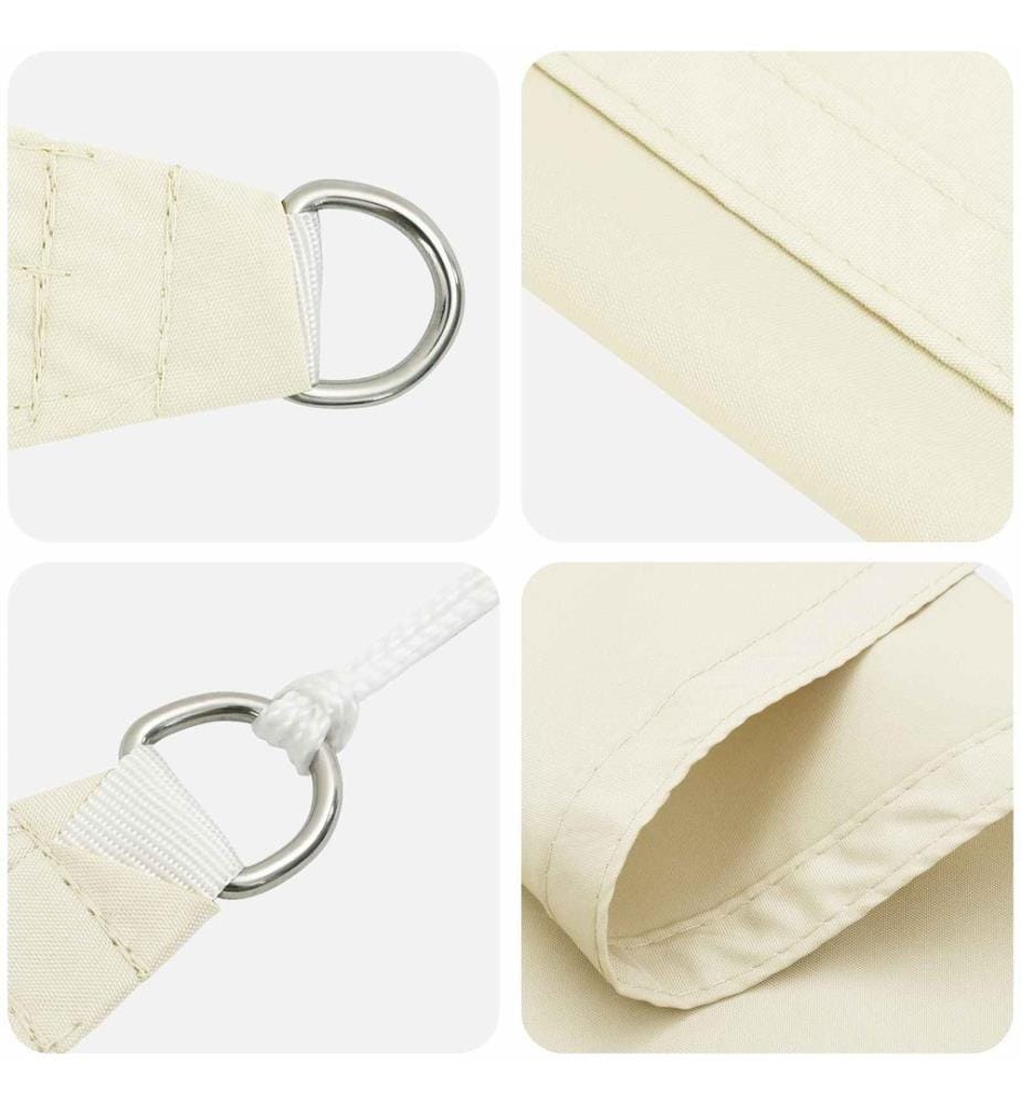vidaXL Voile d'ombre Crème 6 x 2,5 m 100 % polyester Oxford