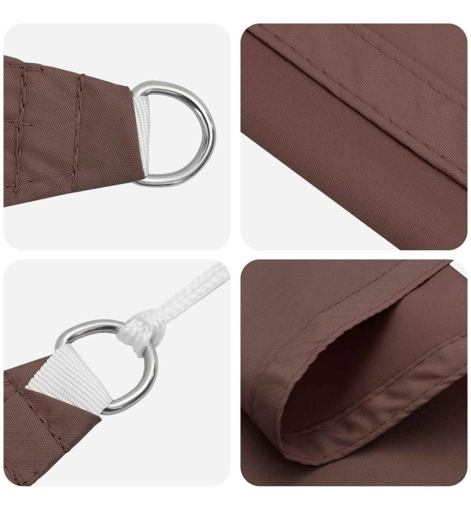 vidaXL Voile d'ombre Marron 6 x 2,5 m 100 % polyester Oxford