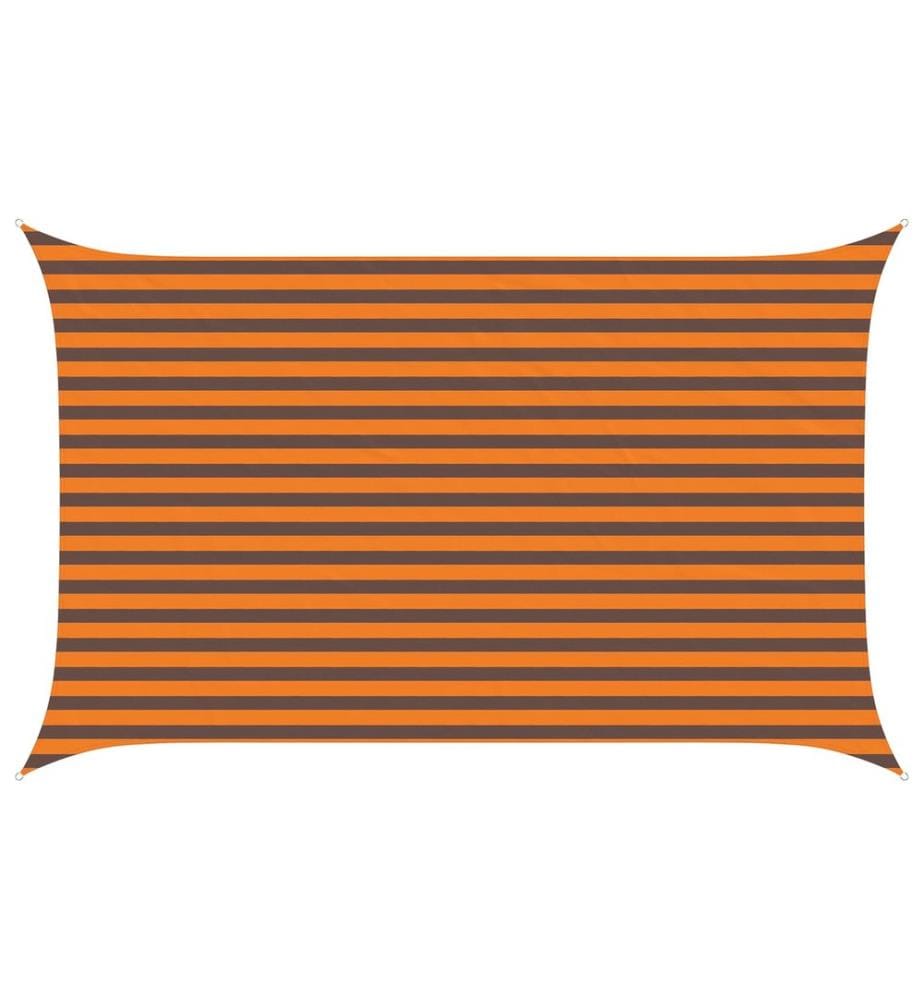vidaXL Voile d'ombre Orange et marron 4 x 2,5 m 100 % polyester Oxford