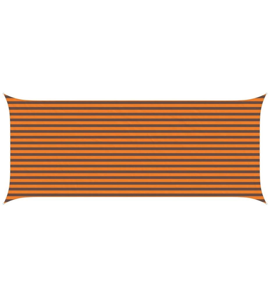 vidaXL Voile d'ombre Orange et marron 6 x 2,5 m 100 % polyester Oxford