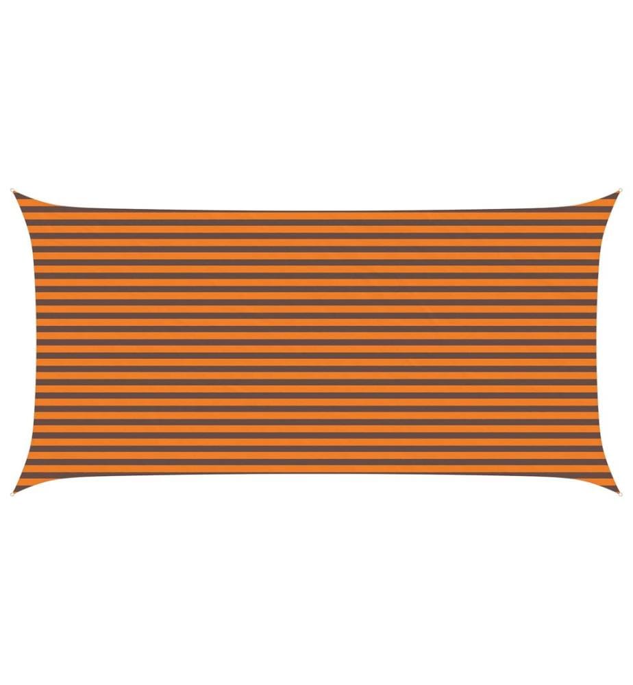 vidaXL Voile d'ombre Orange et marron 6 x 3 m 100 % polyester Oxford