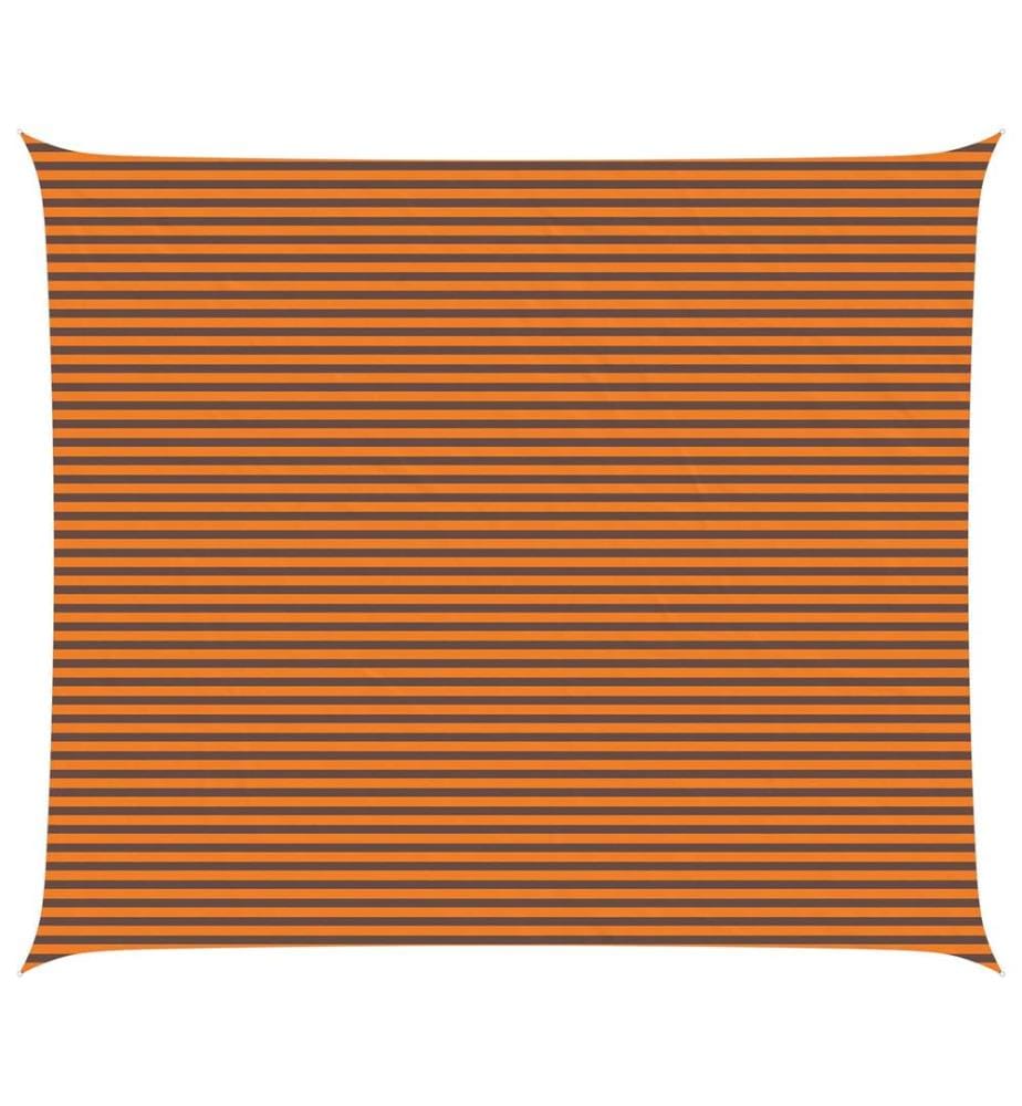 vidaXL Sonnensegel Orange und Braun 7 x 6 m 100 % Polyester Oxford