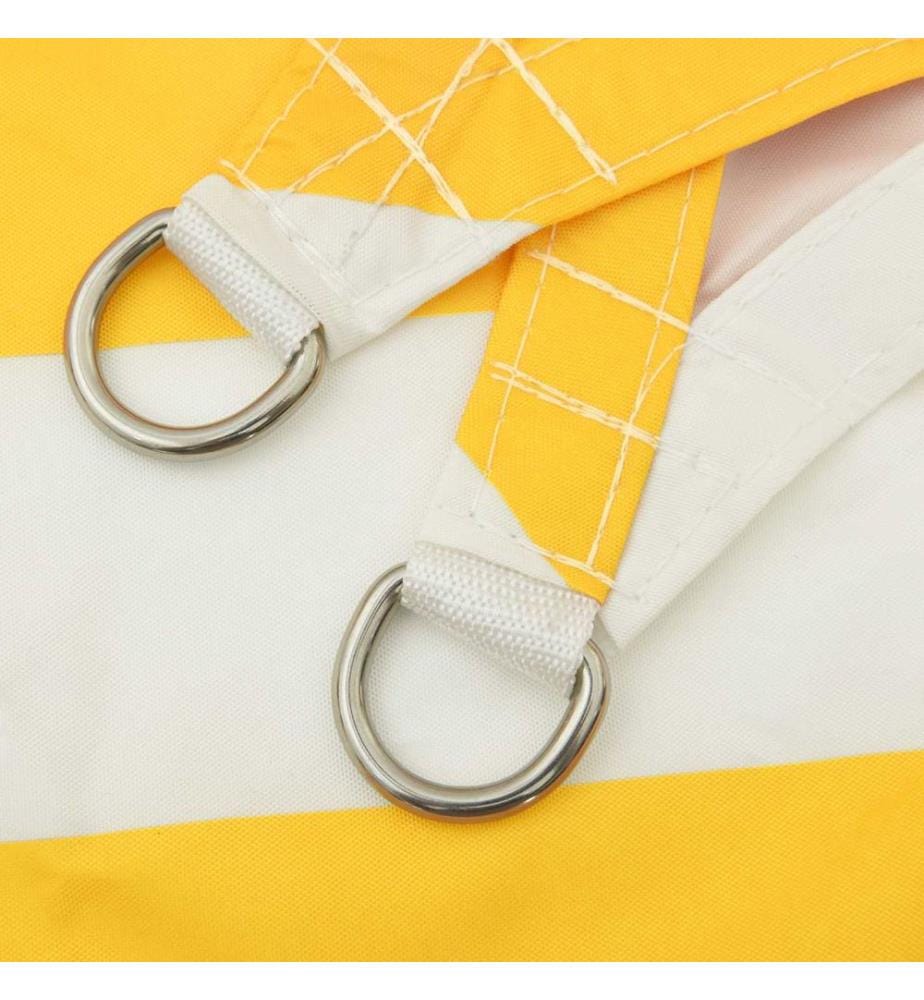 vidaXL Sonnensegel Gelb und Weiss 4 x 3 m 100 % Polyester Oxford