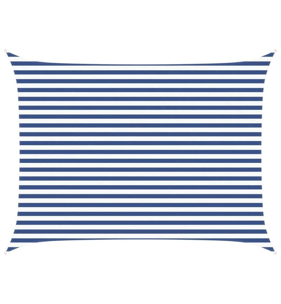 vidaXL Sonnensegel Blau und Weiss 4 x 3 m 100 % Polyester Oxford