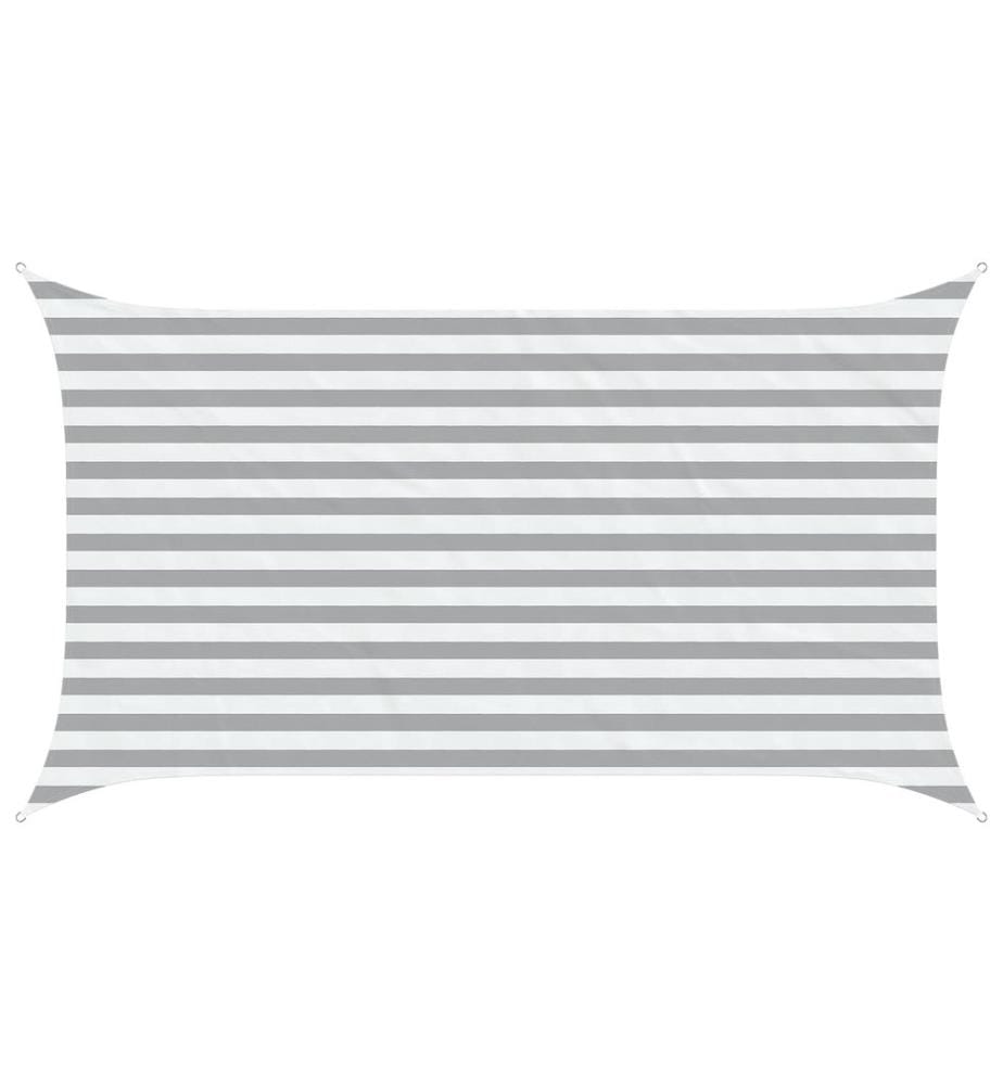 vidaXL Voile d'ombre Gris clair et blanc 3,5 x 2 m