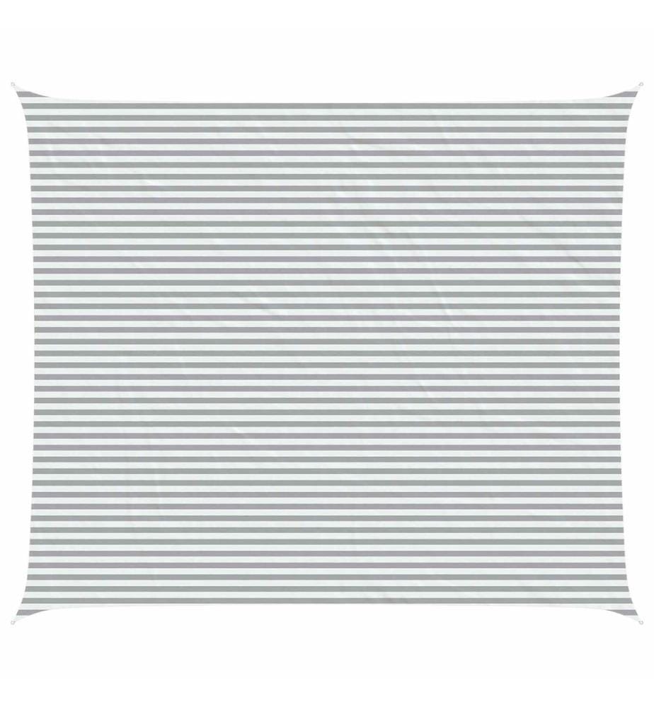 vidaXL Sonnensegel Hellgrau und Weiss 7 x 6 m 100 % Polyester Oxford