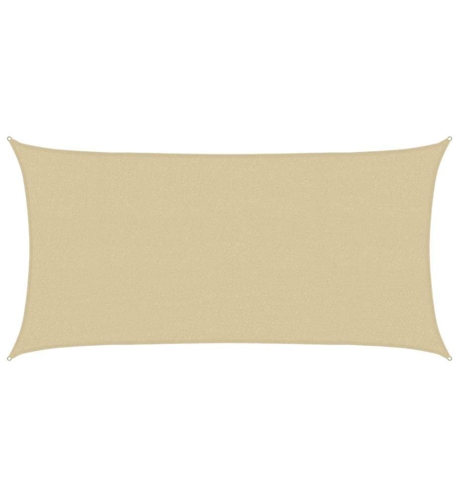 vidaXL Voile d'ombre Beige 2 x 6 m HDPE