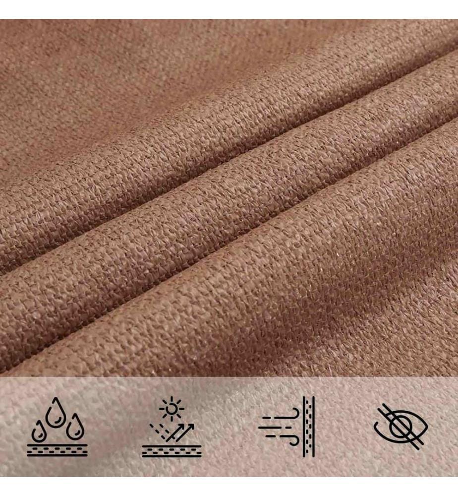 vidaXL Voile d'ombre Taupe 2 x 2 x 2 m HDPE