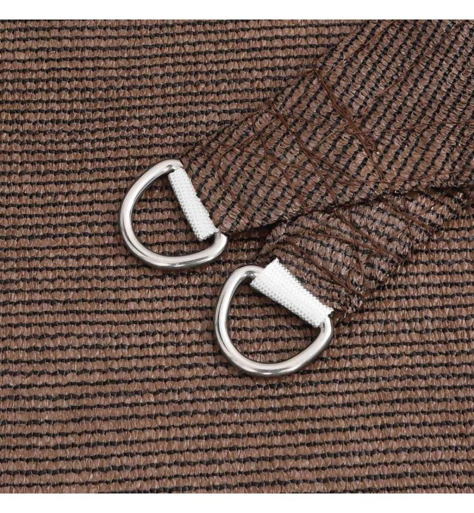 vidaXL Voile d'ombre Marron 7 x 5 x 5 m HDPE
