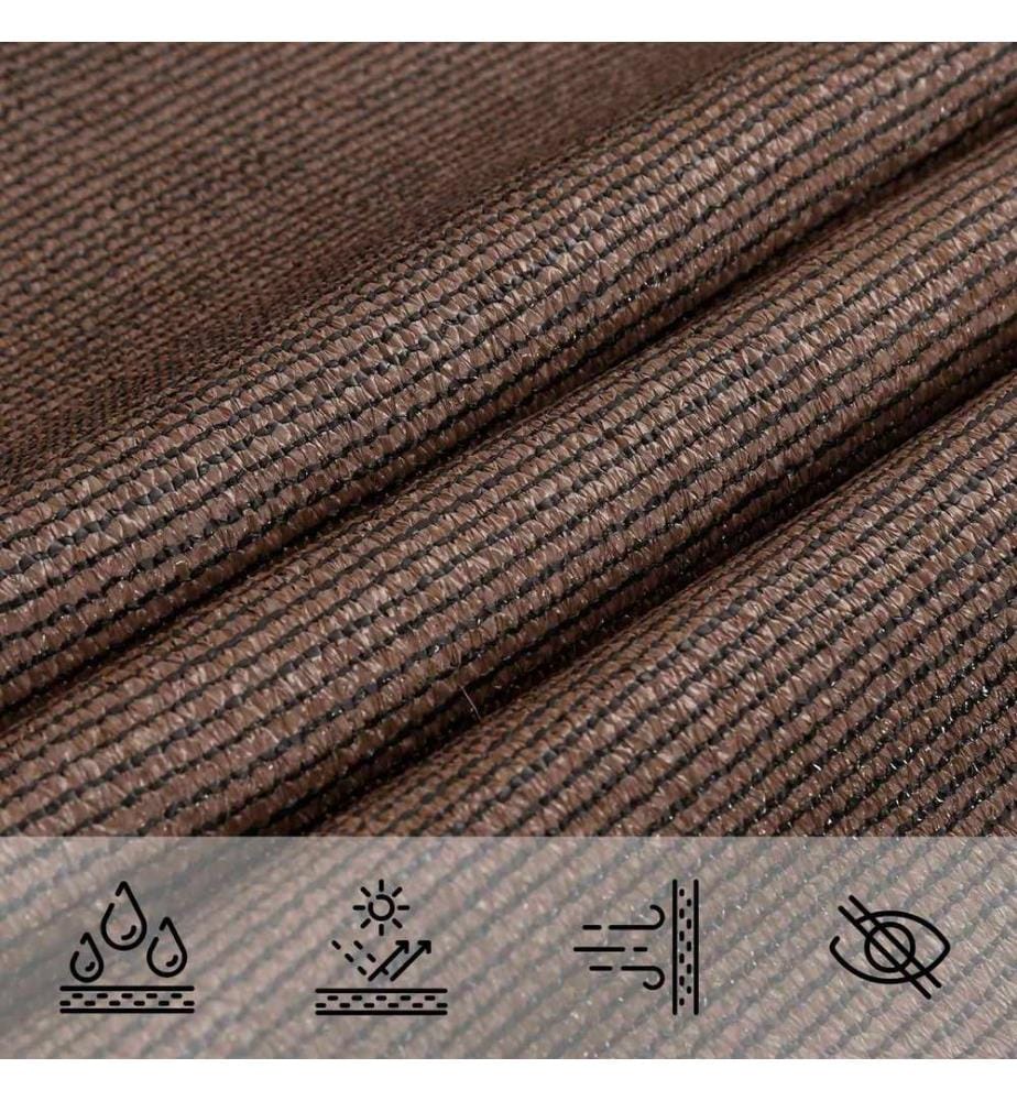 vidaXL Voile d'ombre Marron 7 x 5 x 5 m HDPE