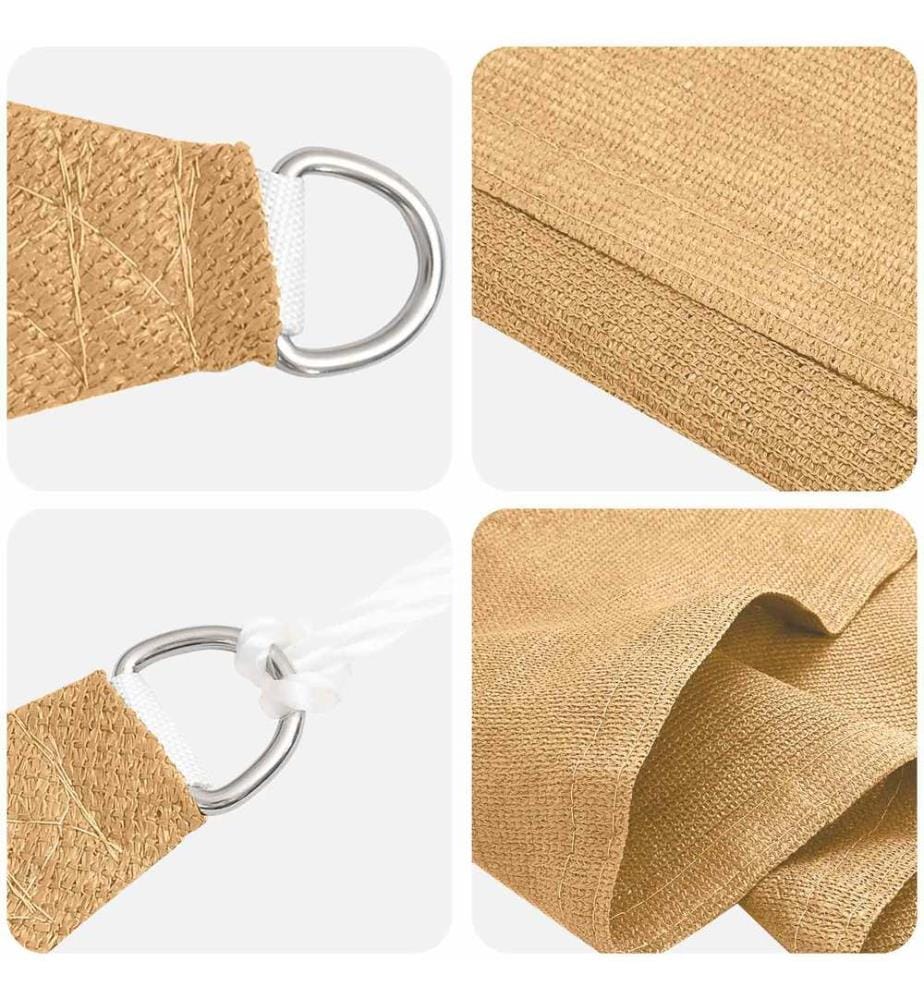 vidaXL Voile d'ombre Sable 2 x 6 m HDPE