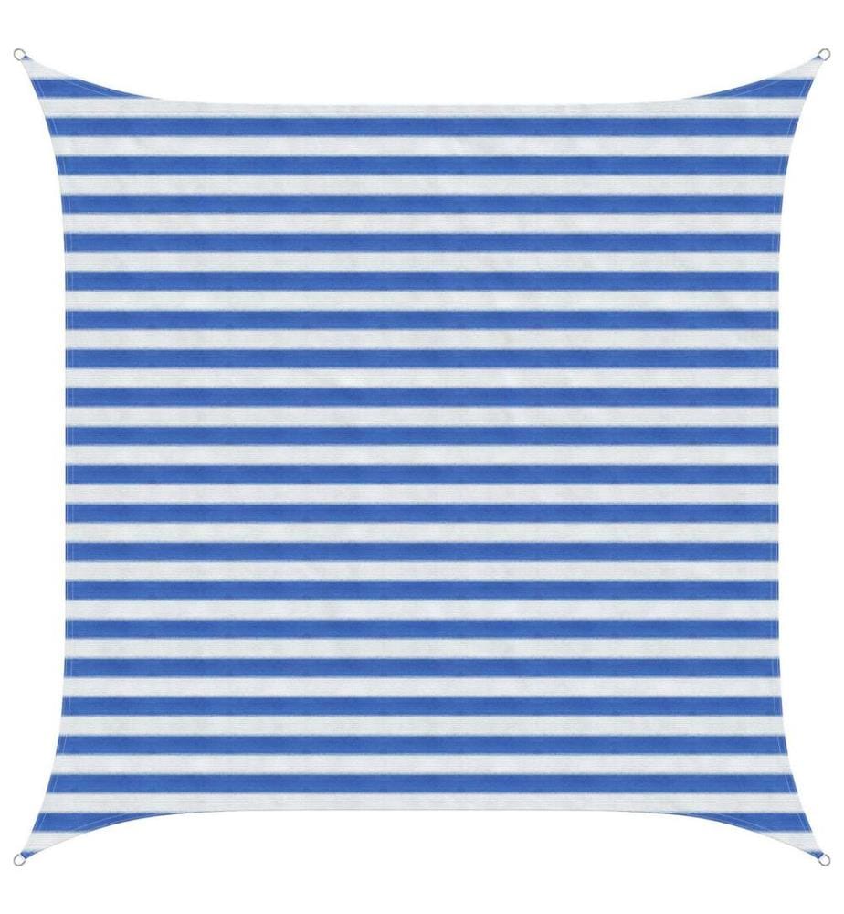 vidaXL Sonnensegel Blau und Weiss 2,5 x 2,5 m HDPE