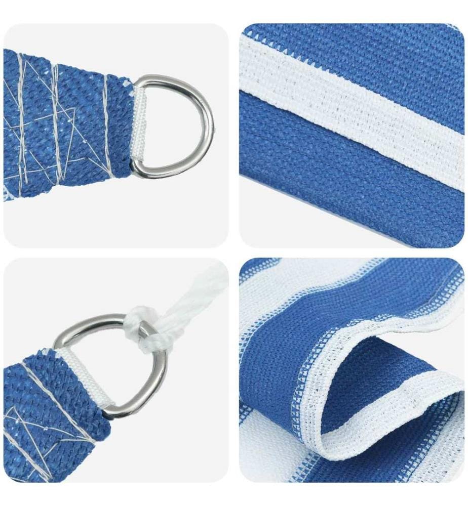 vidaXL Sonnensegel Blau und Weiss 7 x 7 m HDPE