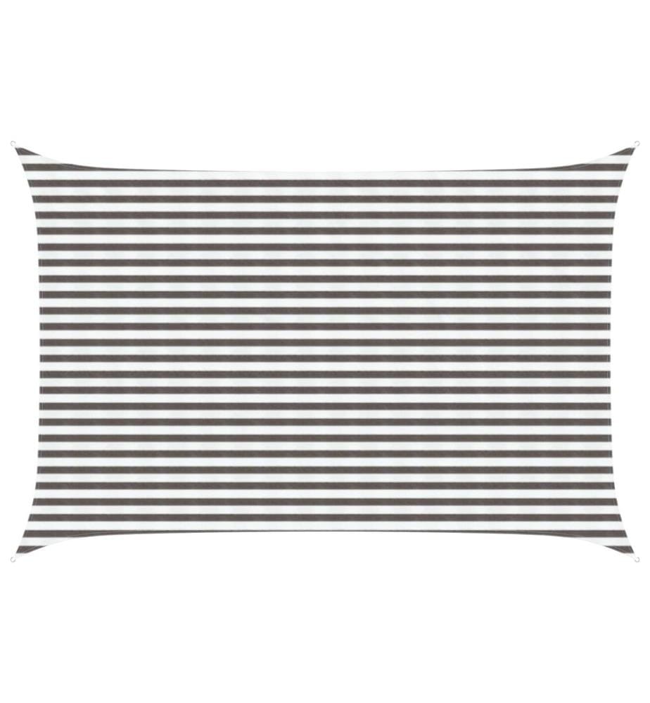 vidaXL Sonnensegel Hellgrau und Weiss 3 x 4 m HDPE
