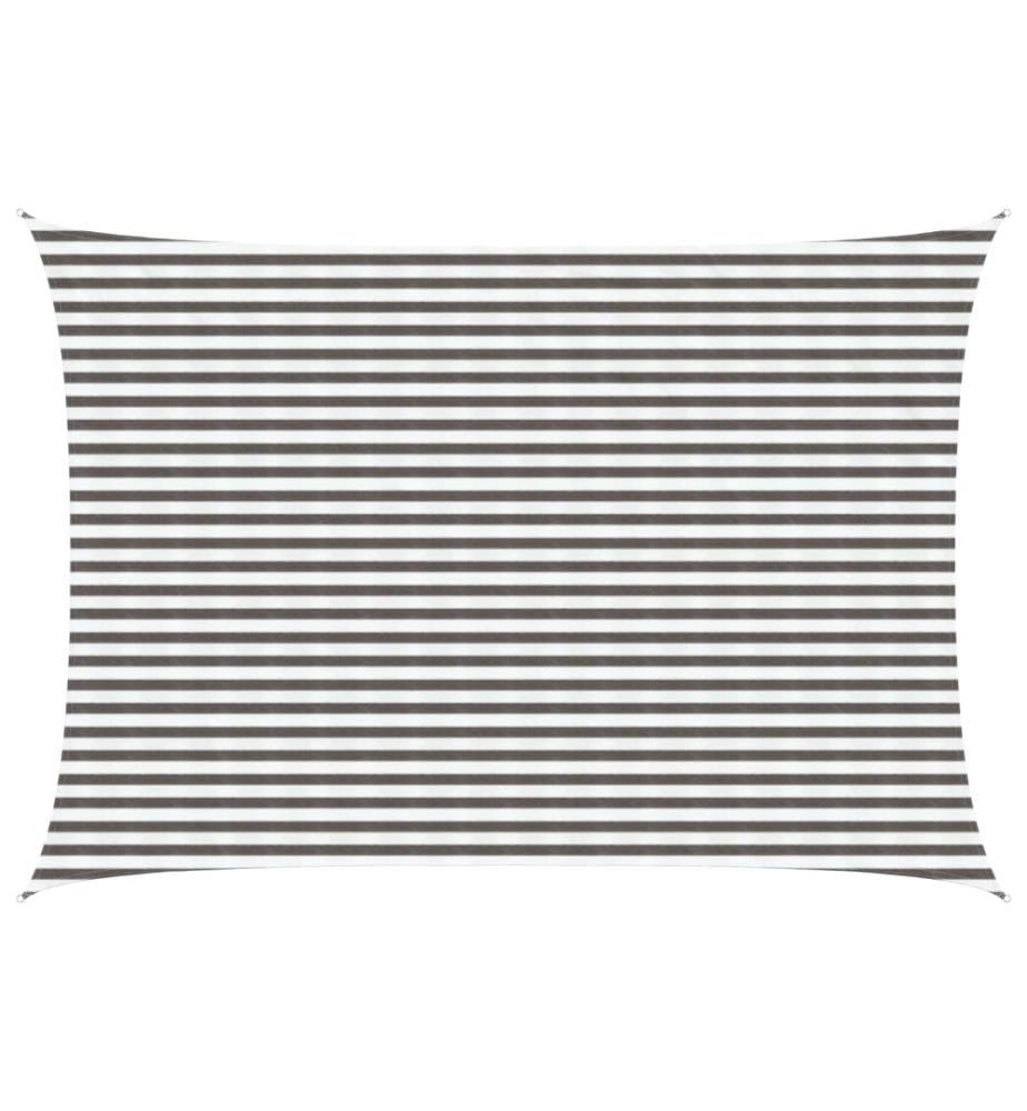 vidaXL Sonnensegel Hellgrau und Weiss 3,5 x 4,5 m HDPE