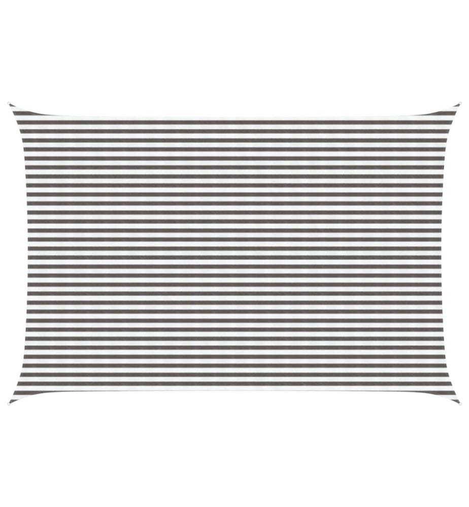 vidaXL Sonnensegel Hellgrau und Weiss 4 x 6 m HDPE