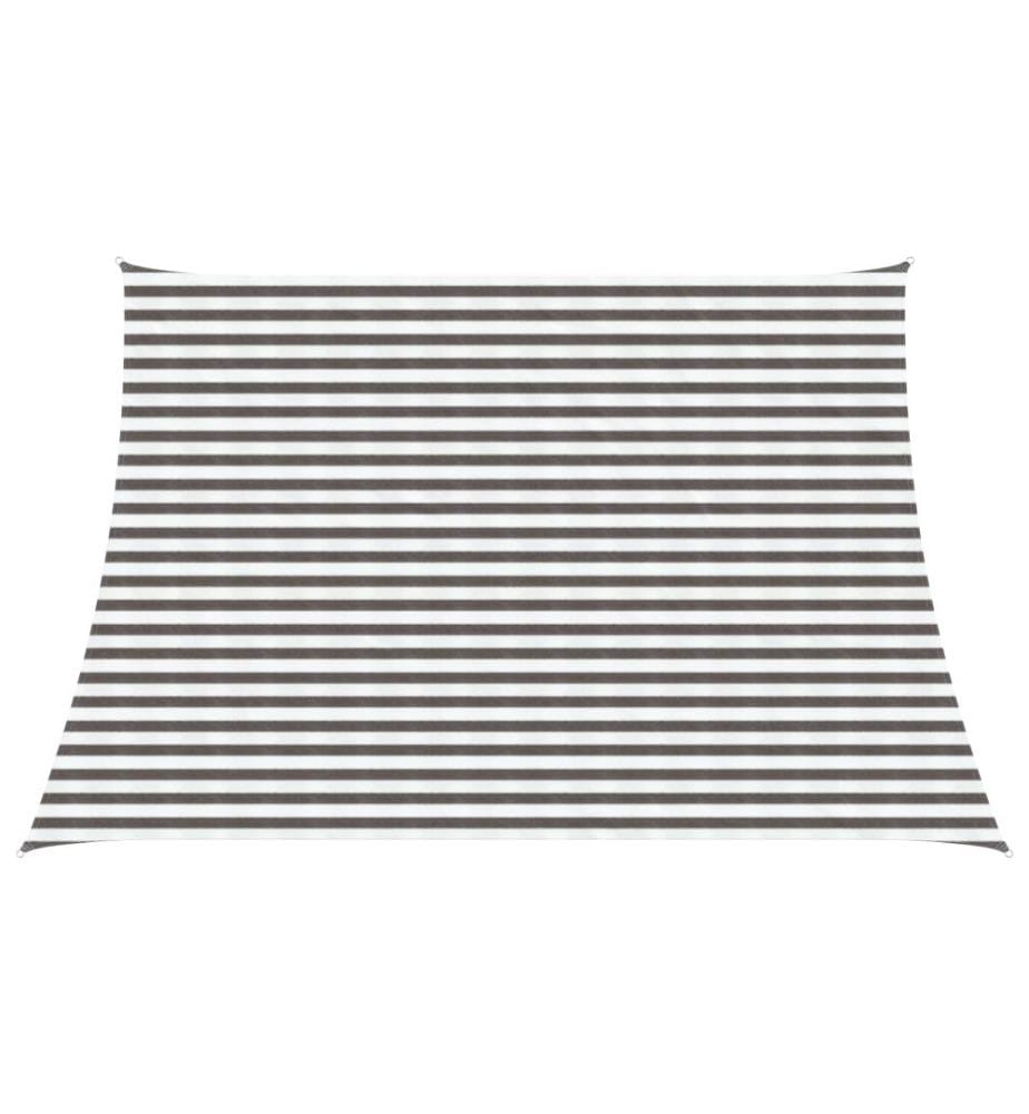 vidaXL Sonnensegel Hellgrau und Weiss 3 / 4 x 3 m HDPE