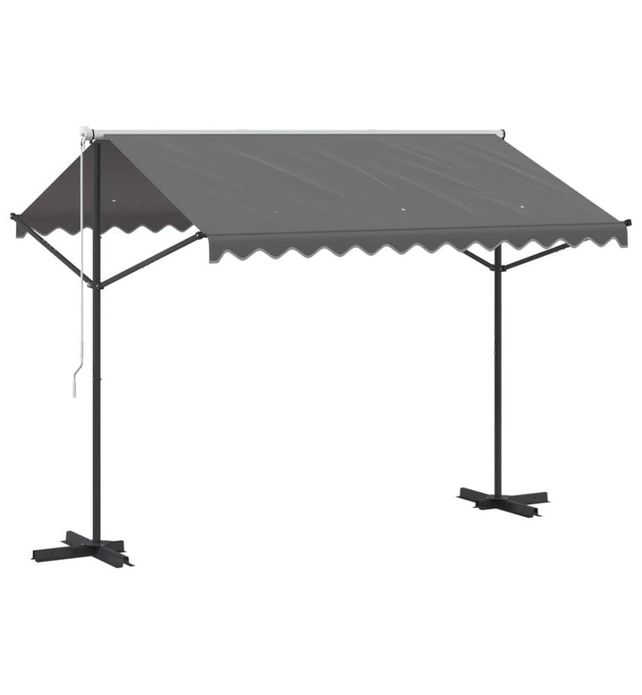 vidaXL Free Standing Awning Grau 3 x 3 m Polyester