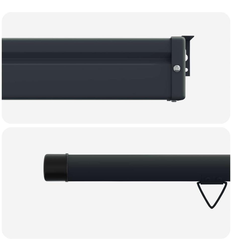 vidaXL Balkon Seitenmarkise 100% Polyester Eisen Stahl