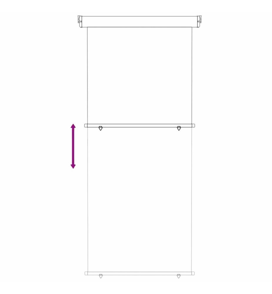 vidaXL Balkon Seitenmarkise 100% Polyester Eisen Stahl