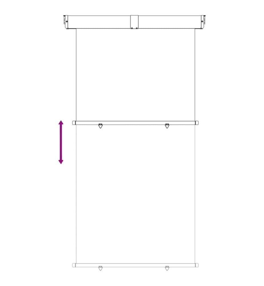 vidaXL Store latéral de balcon 100% polyester fer acier