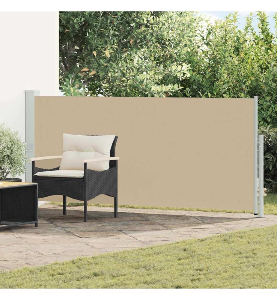 vidaXL Store latéral rétractable Beige 300 x 170 cm Polyester