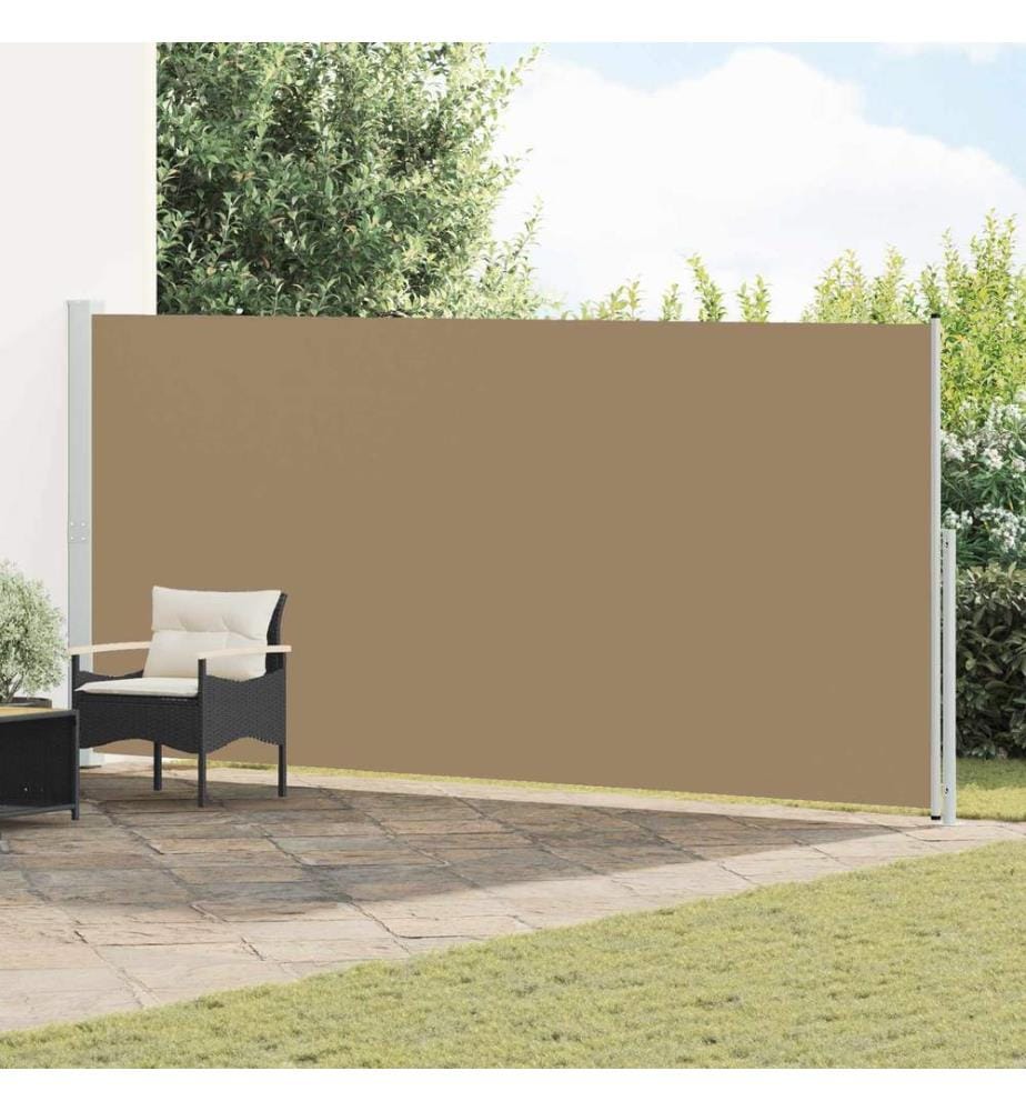 vidaXL Store latéral rétractable Taupe 300 x 180 cm Polyester