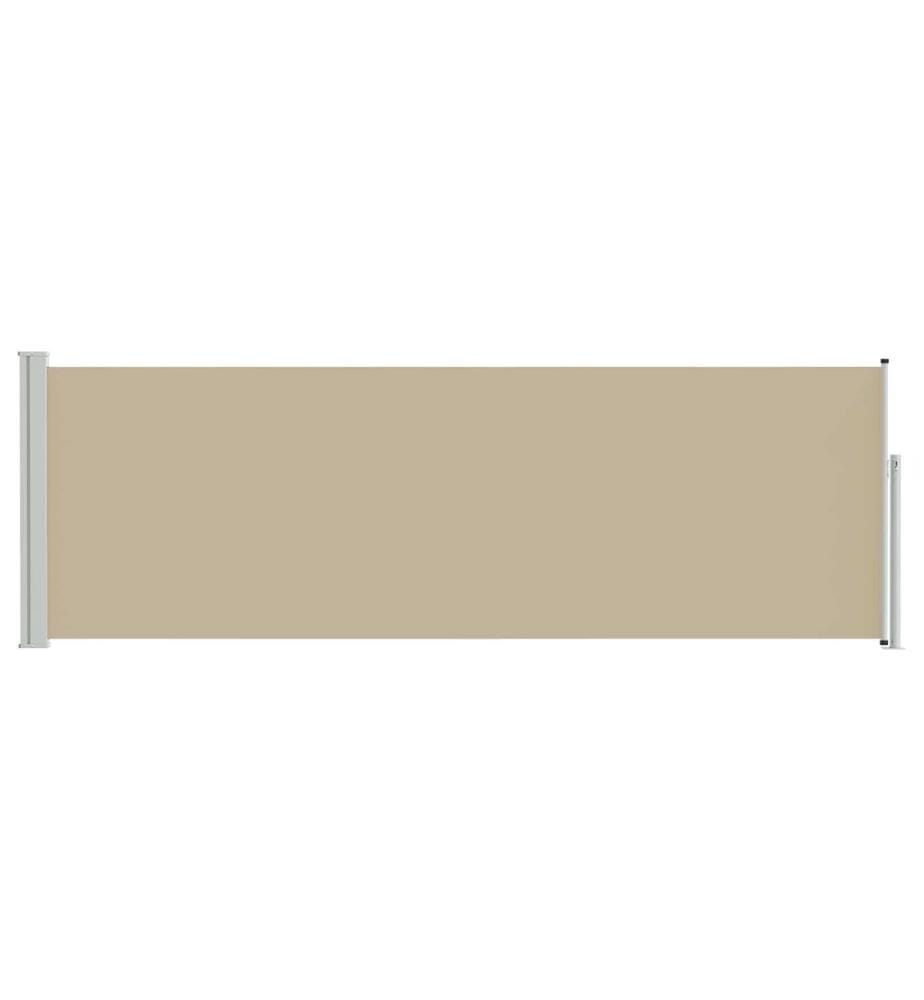 vidaXL Store latéral rétractable Beige 500 x 100 cm Polyester